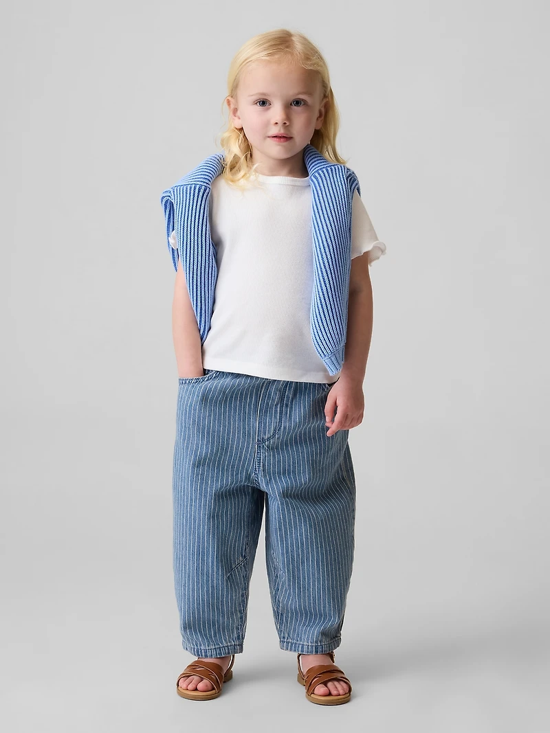 Jean coupe baril à taille élastique pour Bébé et Tout-petit