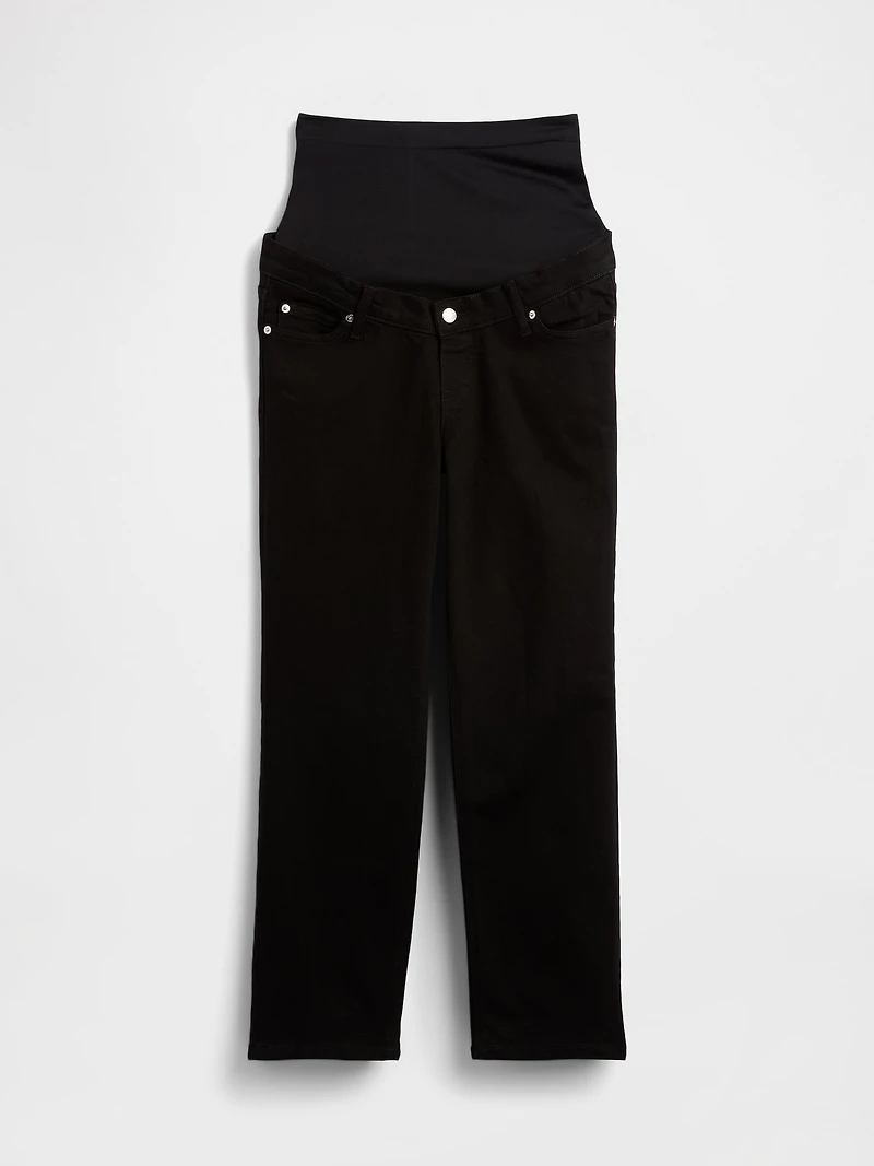 Maternity Full-Panel '90s Slim Straight Crop Jeans