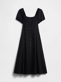 Linen-Blend Empire Waist Maxi Dress
