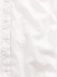 Button-Front Crop Peplum Top
