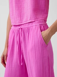 Cotton Gauze Easy Joggers