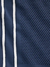 Stripe Camp Collar Sweater Shirt