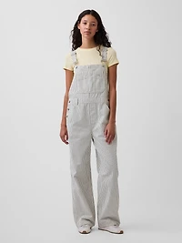 Relaxed Denim Stripe Overalls