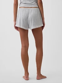 SoftMade Modal Lace-Trim PJ Shorts