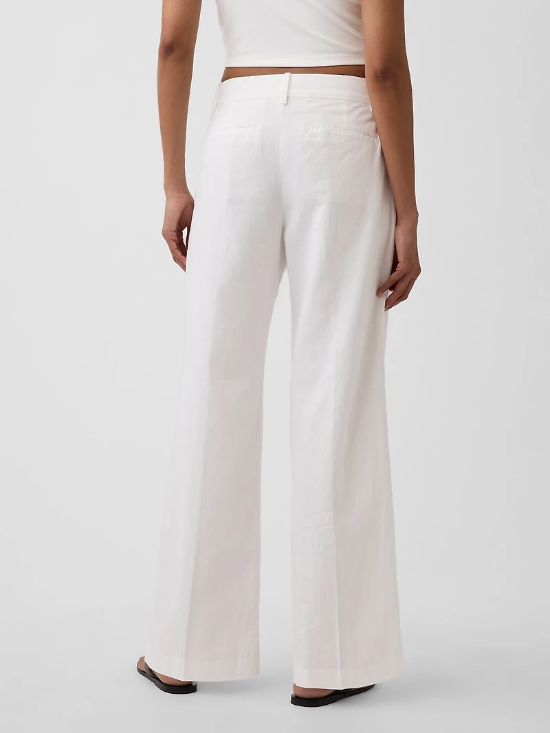365 Low Rise Linen-Blend Trousers