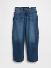 High Rise Barrel Crop Jeans