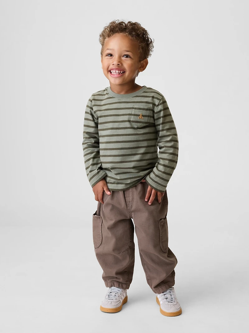 Jean coupe baril à poche en forme d’ourson taille extensible pour Bébé et Tout-petit
