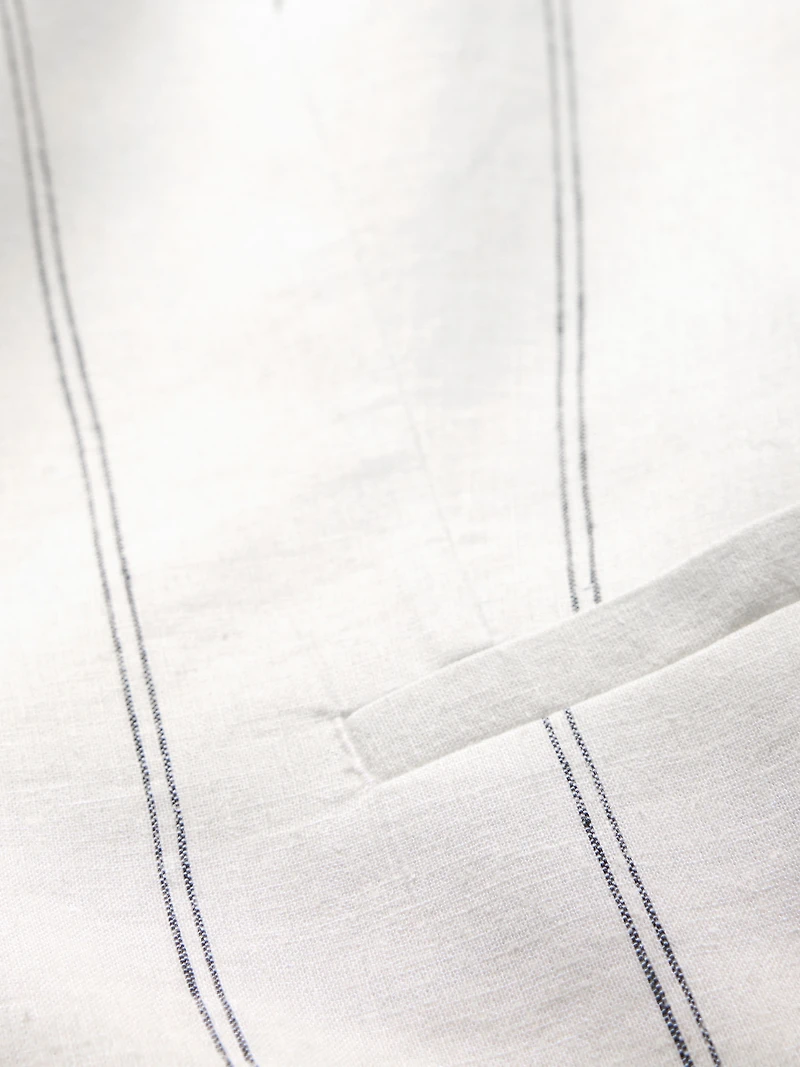Linen-Blend Longline Vest
