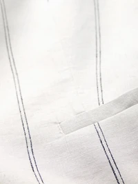 Linen-Blend Longline Vest