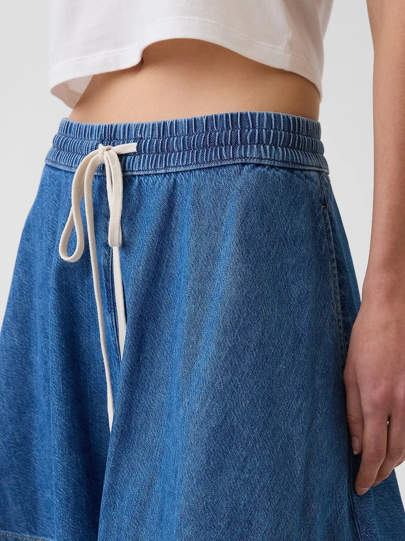 UltraSoft Denim Easy Mini Skirt