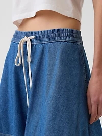 UltraSoft Denim Easy Mini Skirt