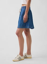 UltraSoft Denim Easy Mini Skirt