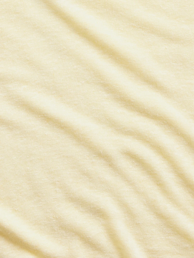 Linen-Blend Relaxed V-Neck T-Shirt