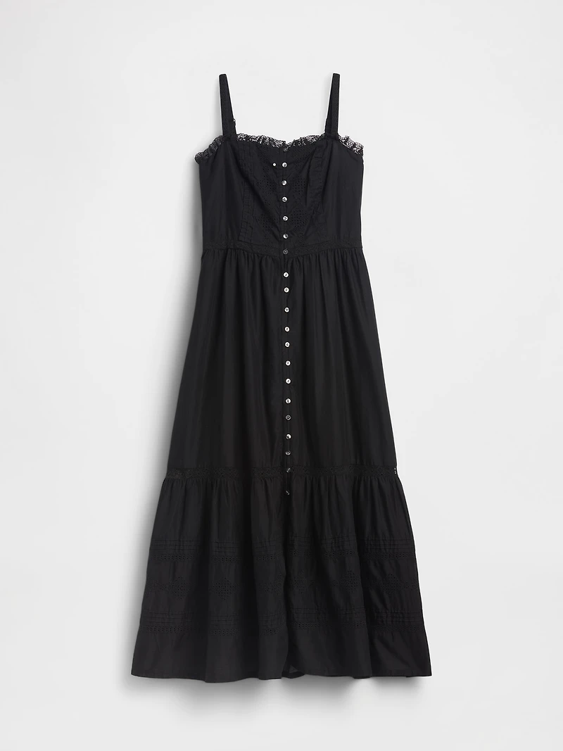 Eyelet Tiered Maxi Dress