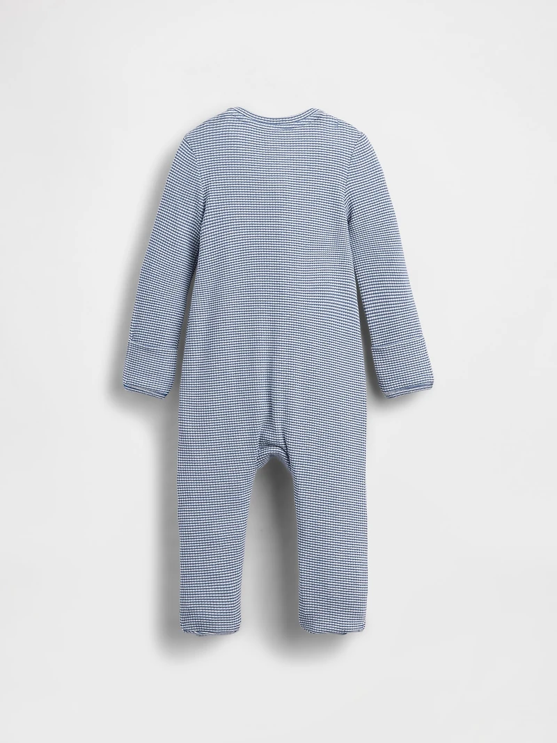 Une-pièce à pieds rayé et finement côtelé Premiers essentiels pour Bébé