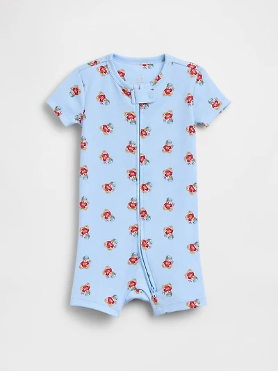 Une-pièce court en coton biologique pour Béb