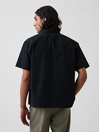 Relaxed Straight-Hem Utility Shirt