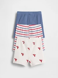 Short finement côtelé à taille élastique rayures Premiers essentiels pour Bébé