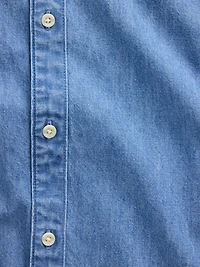 Denim Relaxed Straight-Hem Shirt