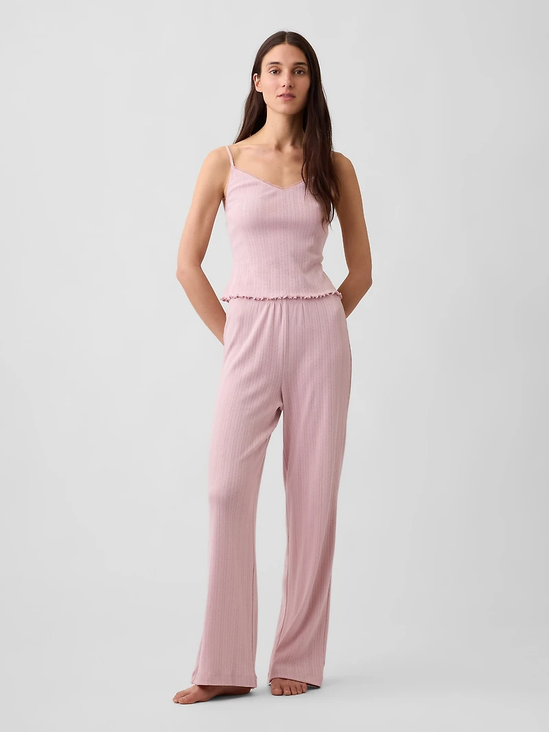 Pointelle Lettuce-Hem PJ Cami