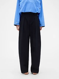 Victoria Beckham High Rise Pleated Arc Trouser