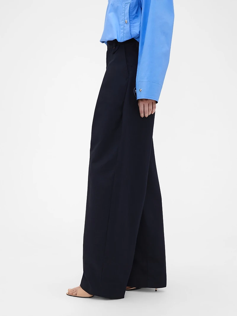 Victoria Beckham High Rise Pleated Arc Trouser