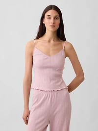 Pointelle Lettuce-Hem PJ Cami