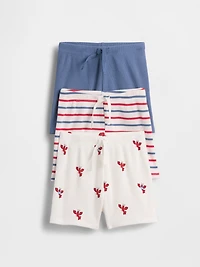 Short finement côtelé à taille élastique rayures Premiers essentiels pour Bébé