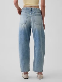 High Rise Crop Barrel Jeans