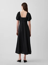 Linen-Blend Empire Waist Maxi Dress
