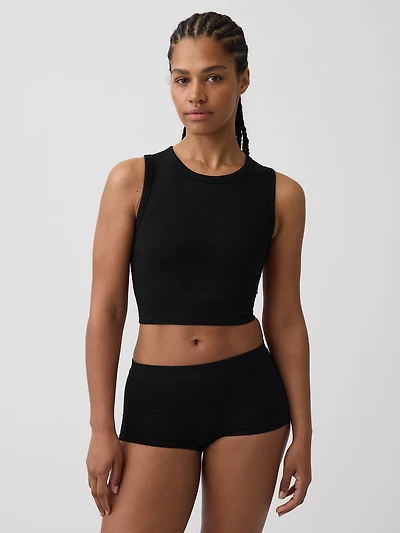 Seamless Rib Crop Tank Top