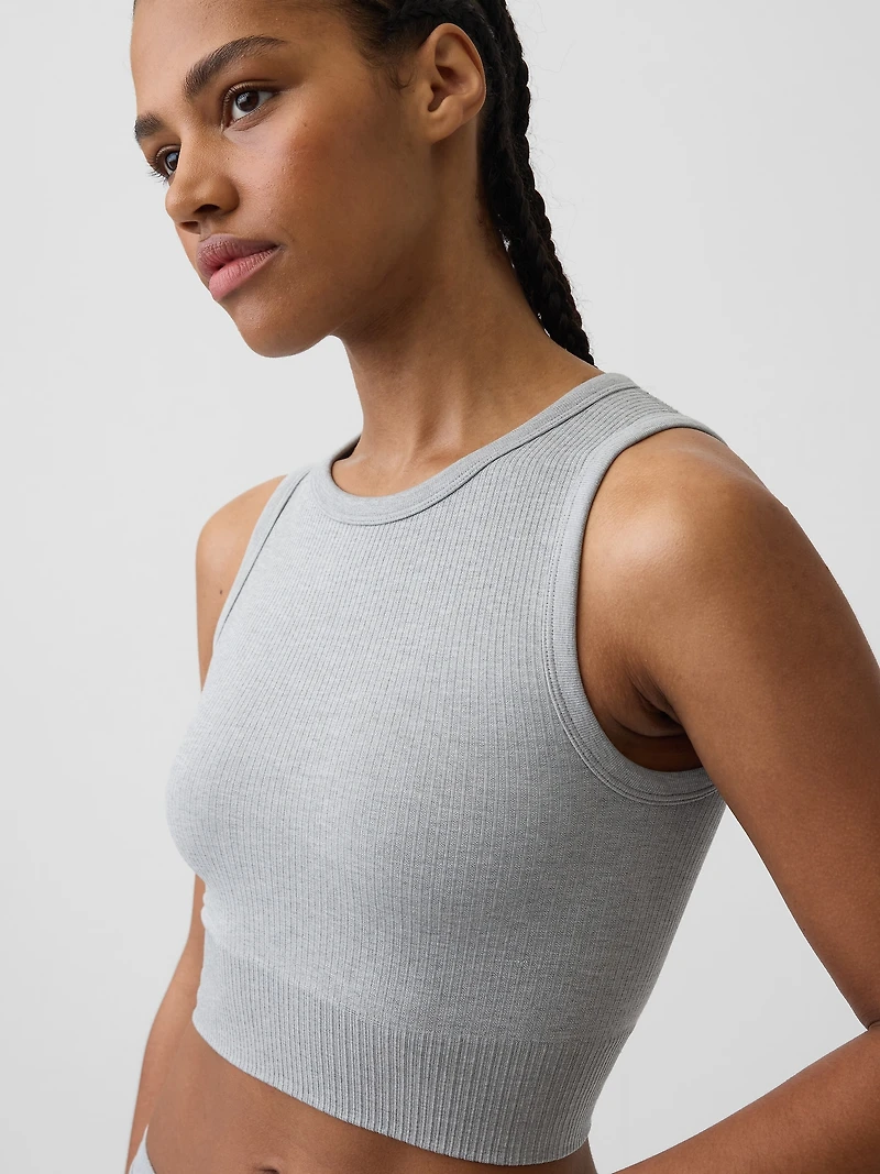 Seamless Rib Crop Tank Top