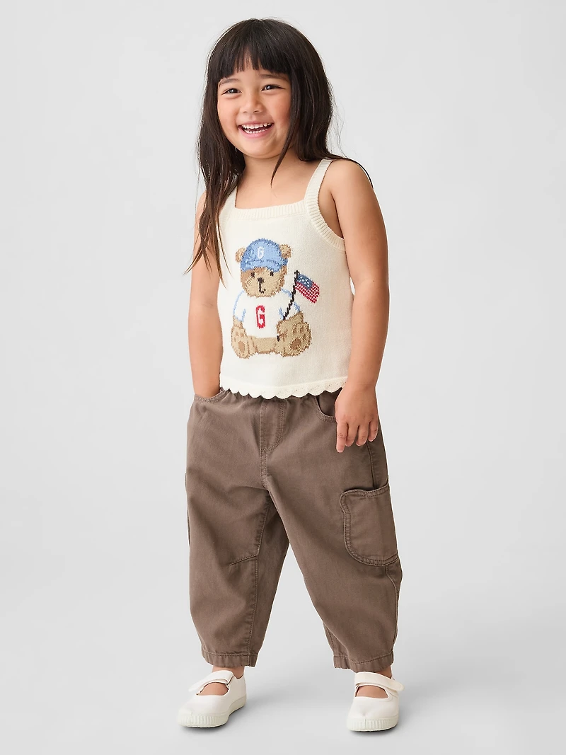 Jean coupe baril à poche en forme d’ourson taille extensible pour Bébé et Tout-petit
