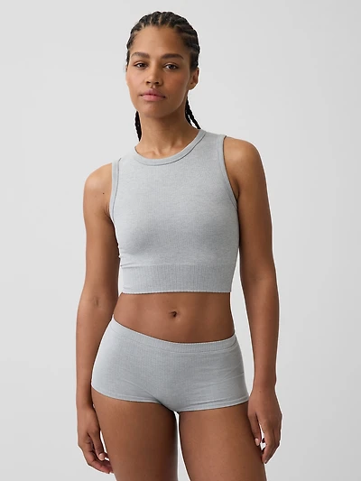 Seamless Rib Crop Tank Top