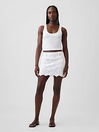 Embroidered Mini Skirt