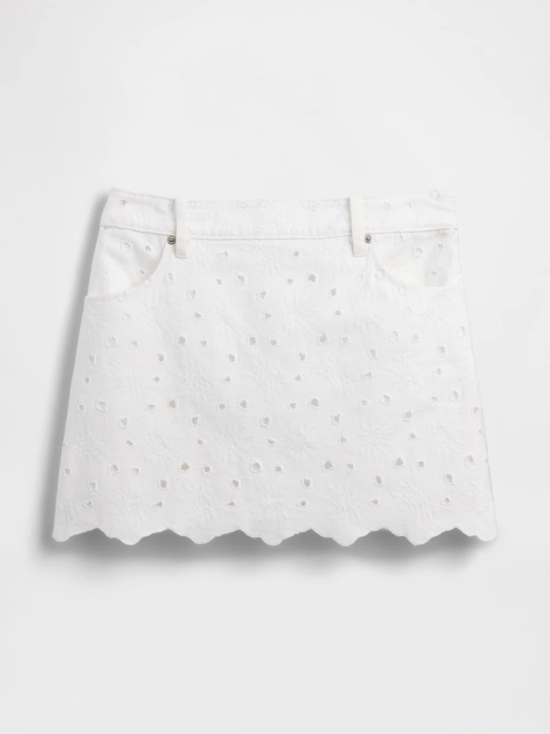 Embroidered Mini Skirt