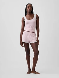 SoftMade Modal Lace-Trim PJ Tank Top