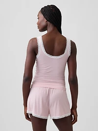 SoftMade Modal Lace-Trim PJ Tank Top
