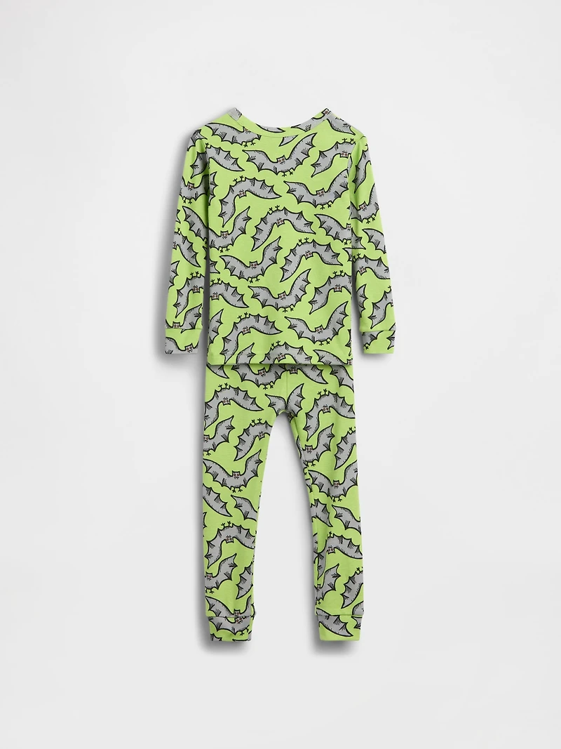 Pyjama en coton biologique brossé à motif de chauve-souris pour Bébé et Tout-petit