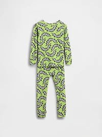 Pyjama en coton biologique brossé à motif de chauve-souris pour Bébé et Tout-petit