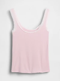 SoftMade Modal Lace-Trim PJ Tank Top