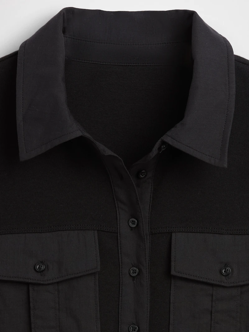 Modern Elbow-Sleeve Utility T-Shirt