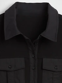 Modern Elbow-Sleeve Utility T-Shirt