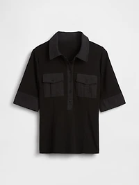 Modern Elbow-Sleeve Utility T-Shirt