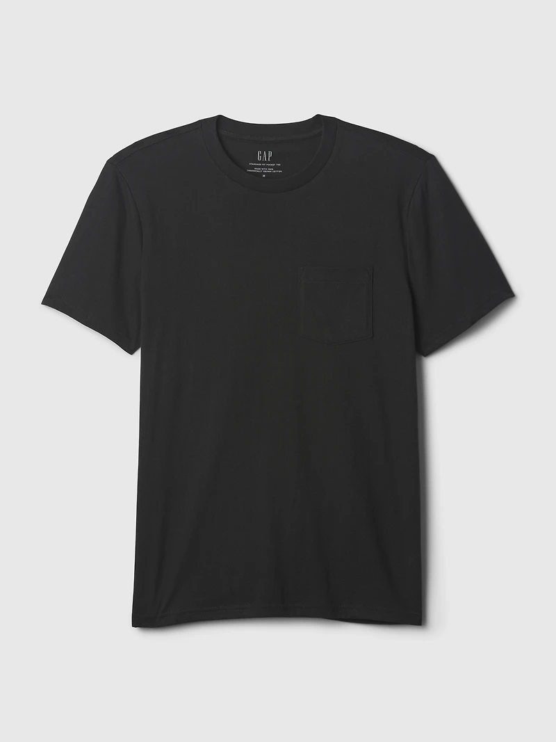 Adult Organic Cotton Pocket T-Shirt