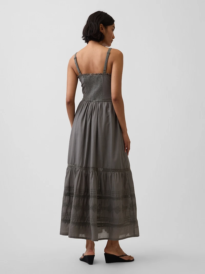 Eyelet Tiered Maxi Dress