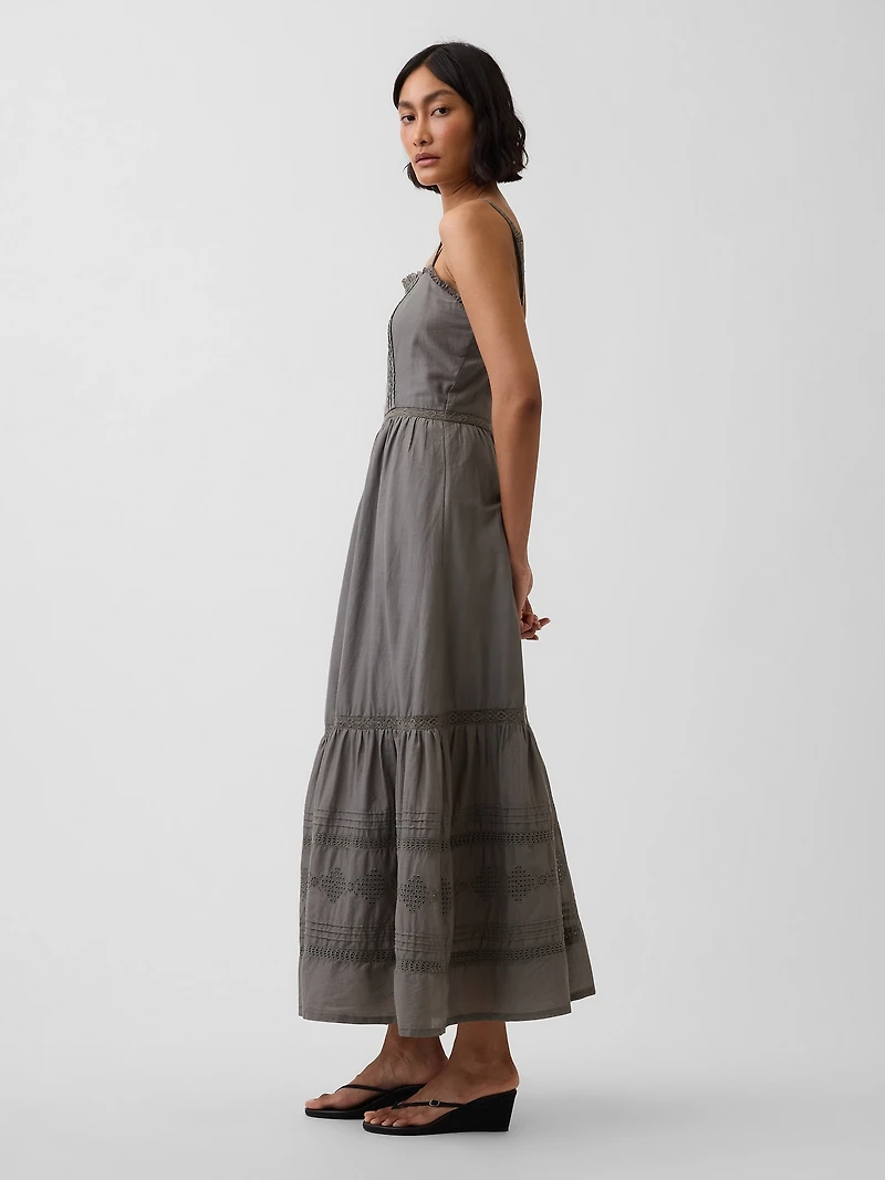 Eyelet Tiered Maxi Dress