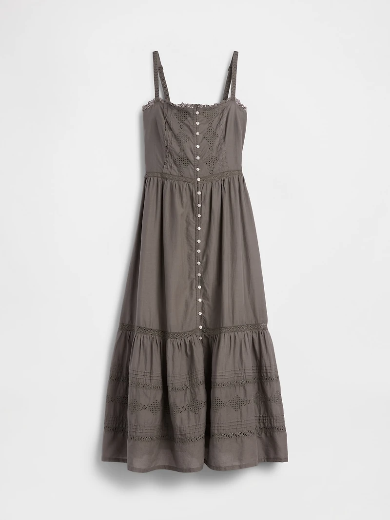 Eyelet Tiered Maxi Dress