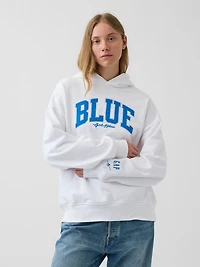 Get Blue Heavyweight French Terry Logo Hoodie