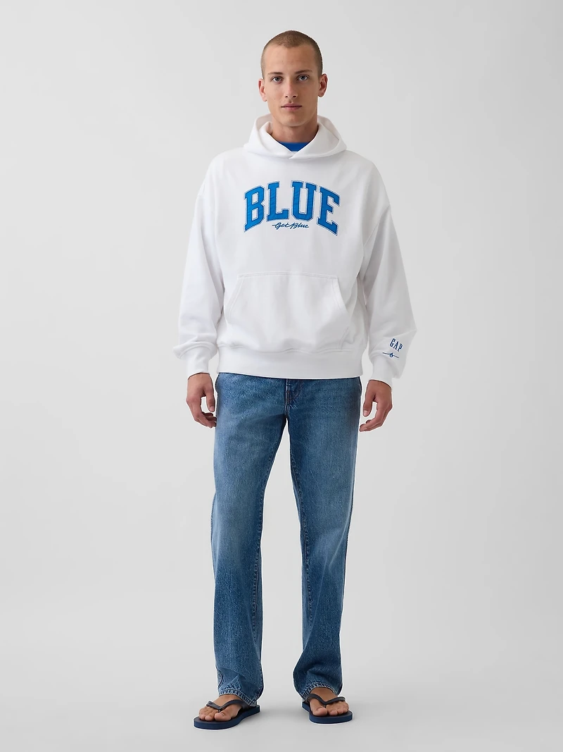 Get Blue Heavyweight French Terry Logo Hoodie